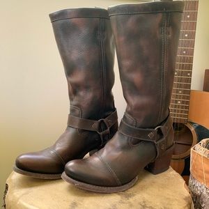 Brown Moto Boots